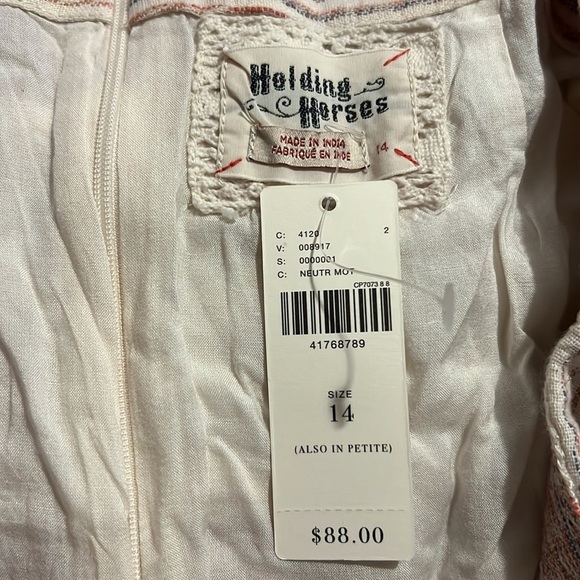 Holding Horses Anthropologie Avery Faux Wrap Tie Waist Mini Skirt Size 14 - Picture 7 of 9